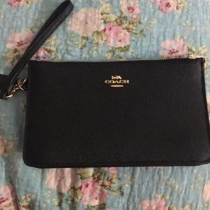 Coach wristlet- double zipper